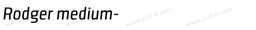 Rodger medium字体转换